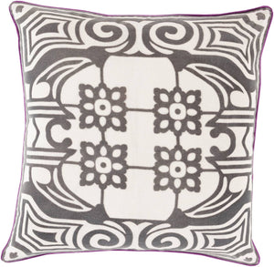 Zonnebeke Charcoal Pillow Cover