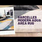 Sarcelles Modern Aqua Area Rug