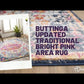 Buttinga Traditional Bright Pink Area Rug