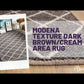 Modena Texture Dark Brown/Cream Area Rug