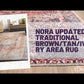 Nora Traditional Brown/Tan/Ivory Washable Mandala Area Rug