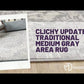 Clichy Traditional Medium Gray Area Rug