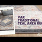 Var Traditional Teal Area Rug