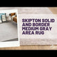 Skipton Solid and Border Medium Gray Area Rug