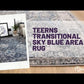Teerns Transitional Sky Blue Area Rug