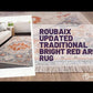 Roubaix Traditional Bright Red Area Rug