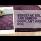Bergerac Solid and Border Eggplant Area Rug