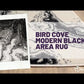 Bird Cove Modern Black Area Rug
