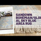 Sandown Traditional Sky Blue Area Rug