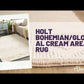 Holt Bohemian/Global Cream Area Rug