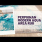 Perpignan Modern Aqua Area Rug