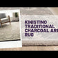 Kinistino Traditional Charcoal Area Rug