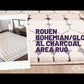 Rouen Bohemian/Global Charcoal Area Rug