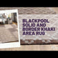 Blackpool Solid and Border Khaki Area Rug