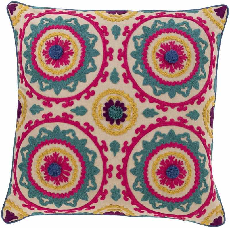 Oudelande Bright Pink Pillow Cover