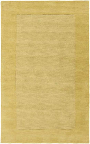 Reims Solid and Border Gold Area Rug