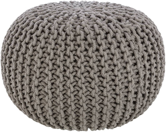 Harmannsdorf Medium Gray Pouf