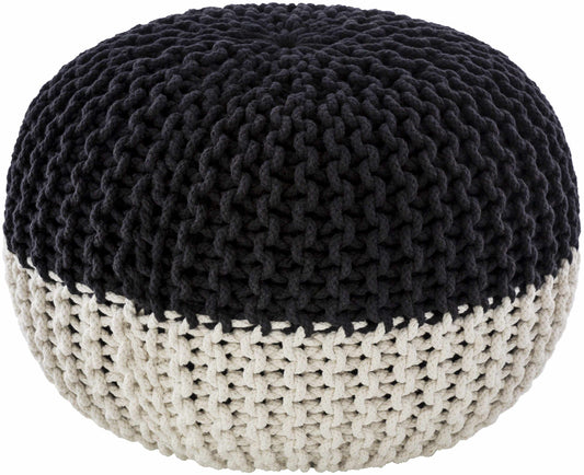 Mank Black Pouf