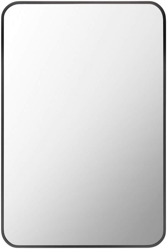 Renna Modern Black Wall Mirror