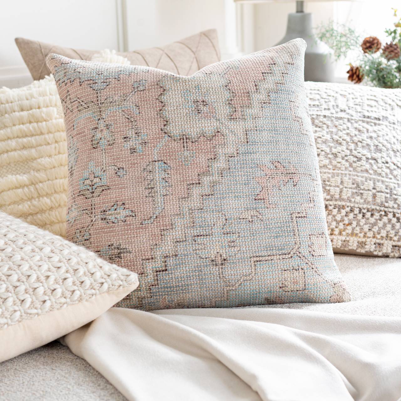 Obertilliach Blush Pillow Cover